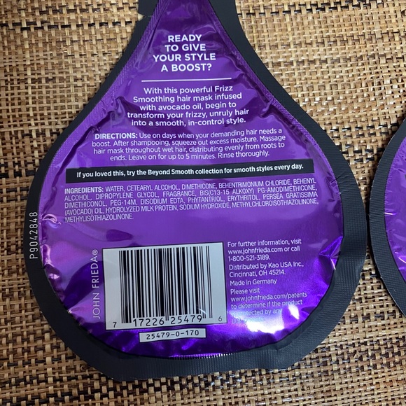 John Frieda, Frizz Smoothing Hair Mask X2 NWT - Picture 4 of 5